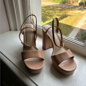 Vince Camuto Nude Platform Heels